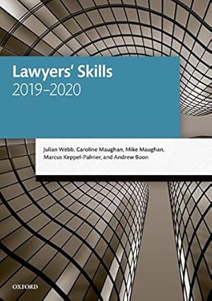 Seller image for Lawyers' Skills (Legal Practice Course Manuals) by Webb, Julian, Maughan, Caroline, Maughan, Mike, Keppel-Palmer, Marcus, Boon, Andrew [Paperback ] for sale by booksXpress