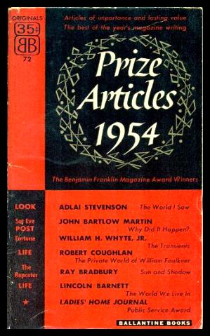 Seller image for PRIZE ARTICLES 1954 for sale by W. Fraser Sandercombe