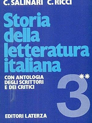 Immagine del venditore per Storia della Letteratura Italiana 3 in due tomi venduto da Usatopoli libriusatierari
