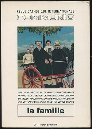 Seller image for Revue Catholique Internationale Communio XI, 6, novembre-dcembre 1986 - La famille for sale by LibrairieLaLettre2