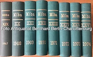 Bild des Verkufers fr Miniaturbahnen. MIBA (zweiundzwanzig vollstndige Jahrgnge gebunden; Band 19/1967 bis 40/1988) zum Verkauf von Antiquariat Bernhard