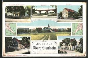 Ansichtskarte Obergräfenhain, Römisch`s Restaurant, Gasthof z. Deutschen Kaiser