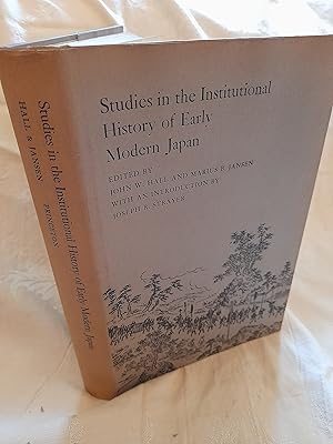 Image du vendeur pour Studies in the Institutional History of Early Modern Japan mis en vente par Nikki Green Books