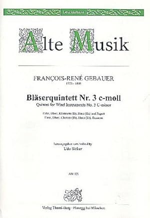 Bild des Verkufers fr Quintett c-Moll Nr.3fr Flte, Oboe, Klarinette, Horn in Es und Fagott : Stimmen zum Verkauf von AHA-BUCH GmbH