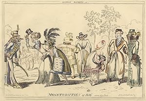London Dandies-or- Monstrosities of 1816, Scene, Hyde Park, from Monstrosities