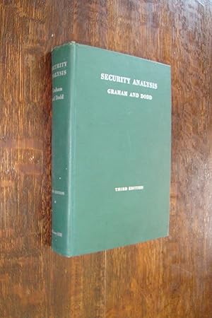 Seller image for Security Analysis : Principle and Technique : Third Edition - 1951 for sale by Medium Rare Books