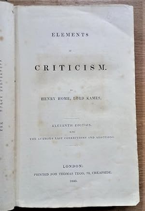 ELEMENTS OF CRITICISM