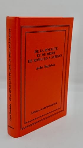 Image du vendeur pour DE LA ROYAUTE ET DU DROIT DE ROMULUS A SABINUS mis en vente par Librairie Le Trait d'Union sarl.