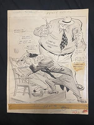 Willard Mullin Original Sporting News Art- Monday The Inquisition Baseball