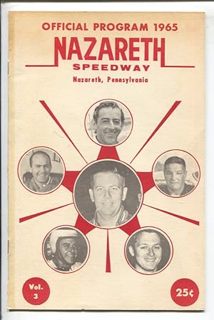 Nazareth Speedway Modified Stock Car Race Program #3 1965-Will Cagle-Sam Beavers-Bob Mahlzahn-FN
