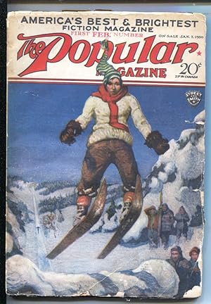 Seller image for Popular Magazine -1st 2/1930-Ski jump cover-Clark Fay-'The Earthquakers' sci-fi tale by Frances Wade-G/VG for sale by DTA Collectibles