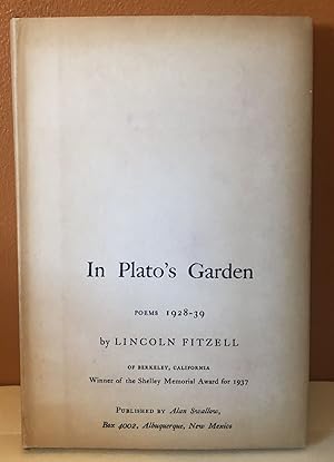 Seller image for IN PLATO'S GARDEN: Poems 1928-39 for sale by Lost Horizon Bookstore