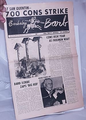 Bild des Verkufers fr Berkeley Barb: vol. 6, #7 (#131) February 16-22, 1968: 700 Cons Strike at San Quentin zum Verkauf von Bolerium Books Inc.
