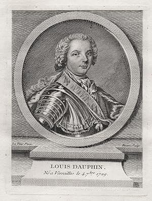 Image du vendeur pour Louis Dauphin." - Louis Ferdinand de Bourbon, dauphin de Viennois (1729-1765) / Der lteste Sohn von Ludwig XV. / Portrait mis en vente par Antiquariat Steffen Vlkel GmbH