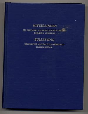 Mitteilungen des Deutschen Archaeologischen Instituts Roemische Abteilung. Band 96, 1989.