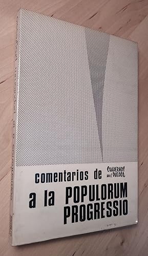 Imagen del vendedor de Comentarios de Cuadernos para el Dilogo a la Populorum Progressio a la venta por Llibres Bombeta