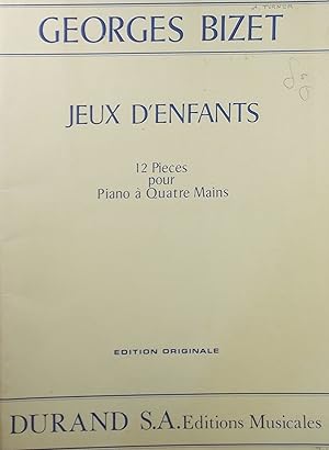 Seller image for Jeux d'enfants, 12 Pieces pour Piano a Quatre Mains (Piano Duet) for sale by Austin Sherlaw-Johnson, Secondhand Music