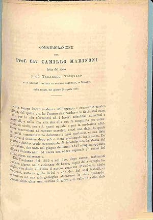 Commemorazione del Prof. Cav. Camillo Marinoni