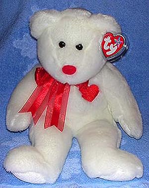 Romeo the White Bear with Red Heart