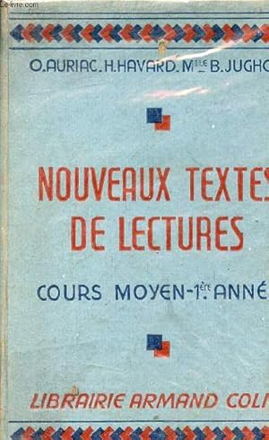 Seller image for Nouveaux textes de lectures - Cours moyen premire anne. for sale by Le-Livre