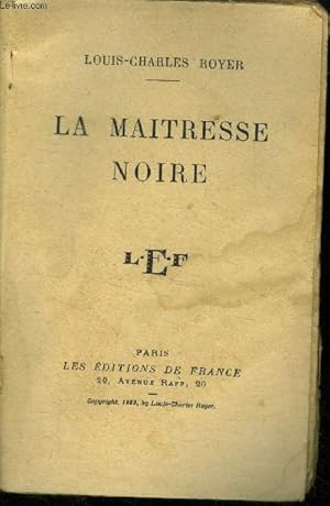 Seller image for La matresse noire for sale by Le-Livre