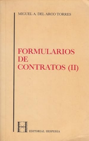 Imagen del vendedor de FORMULARIOS DE CONTRATOS II a la venta por Librera Vobiscum