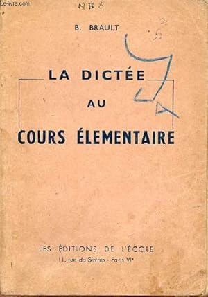 Seller image for La dicte au cours lmentaire n433. for sale by Le-Livre