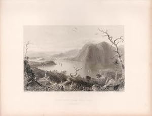 Crow-Nest From Bull Hill: Hudson River. (B&W engraving).