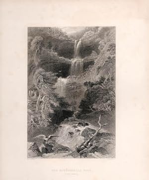 The Catterskill Fall. (B&W engraving).