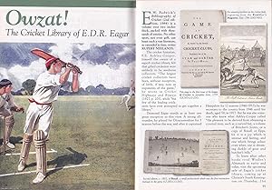 Immagine del venditore per Owzat : The Cricket Library of Edward Desmond Russell Eagar. This is an original article separated from an issue of The Book & Magazine Collector publication, 2005. venduto da Cosmo Books