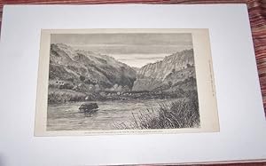 Imagen del vendedor de The Zulu War - Fugitives' Drift, Buffalo River, with the Stone to which Lieutenant Melvill Clung [Wood Engraving] From a Sketch by Our Special Artist a la venta por Antiquarian Bookshop