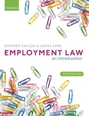 Imagen del vendedor de Employment Law: An Introduction by Taylor, Stephen, Emir, Astra [Paperback ] a la venta por booksXpress