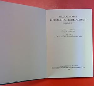 Seller image for Bibliographie zur Geschichte des Weines - Supplement 1 for sale by biblion2