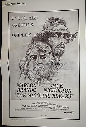 Immagine del venditore per The Missouri Breaks Pressbook 1976 Marlon Brando, Jack Nicholson venduto da AcornBooksNH