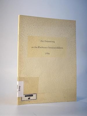 Seller image for Zur Erinnerung an das Blaubeurer Seminarjubilum 1956 (Blaubeuren) for sale by Adalbert Gregor Schmidt