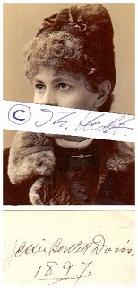 Seller image for JESSIE BARTLETT DAVIS (1860-1905) US-amerikanische Opernsngerin (Alt), Partnerin der grossen Primadonna Adelina Patti, schrieb auch lyrische Gedichte for sale by Herbst-Auktionen