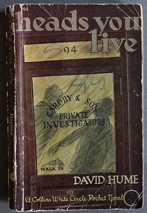Image du vendeur pour Heads You Live (Vintage 1944 Canadian Collins White Circle Paperback #94) mis en vente par Comic World