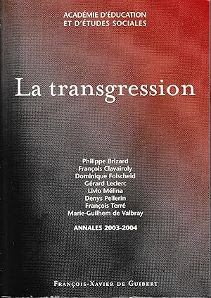 Seller image for La transgression for sale by librisaggi