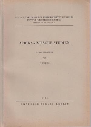 Afrikanische Studien. (= Deutsche Akademie der Wissenschaften zu Berlin, Institut für Orientforsc...