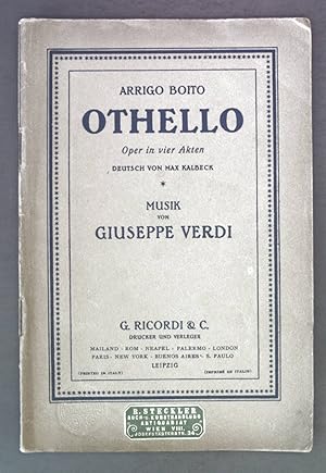 Imagen del vendedor de Othello. Oper in vier Akten. a la venta por books4less (Versandantiquariat Petra Gros GmbH & Co. KG)