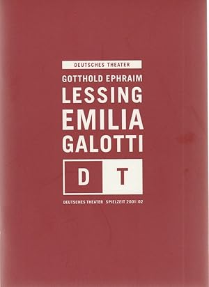 Immagine del venditore per Programmheft Gotthold Ephraim Lessing EMILIA GALOTTI Premiere 27 September 2001 Spielzeit 2001 / 02 Nr. 2 venduto da Programmhefte24 Schauspiel und Musiktheater der letzten 150 Jahre