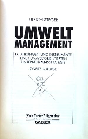 Seller image for Umweltmanagement : Erfahrungen und Instrumente einer umweltorientierten Unternehmensstrategie. for sale by books4less (Versandantiquariat Petra Gros GmbH & Co. KG)