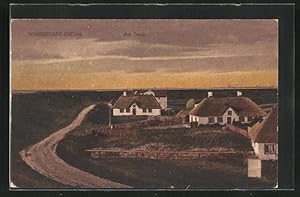 Bild des Verkufers fr Ansichtskarte Ording / Nordsee, alte Huser am Deich zum Verkauf von Bartko-Reher