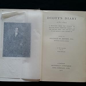 Immagine del venditore per Dyott's diary, 1781-1845 : a selection from the journal of William Dyott, sometime general in the British army and aide-de-camp to His Majesty King George III / edited by Reginald W. Jeffery: volume II venduto da Nineveh Books