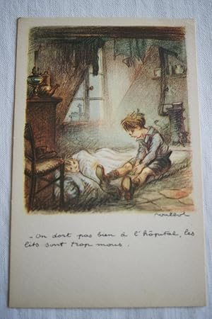 Seller image for POULBOT TAUDIS HOPITAL LITS TROP MOUS ENFANTS CPA ILLUSTREE R2270 for sale by Librairie RAIMOND