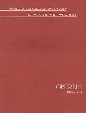 Oberlin Alumni Magazine: Special Issue Report of the President Fall 1984 Volume 80 No. 4