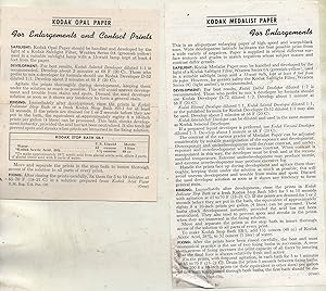 Kodak Opal Paper Kodak Medalist Paper for Enlargements