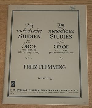 Bild des Verkufers fr 25 melodische Studien fr Oboe mit leichter Klavierbegleitung. Band 2. zum Verkauf von Antiquariat Gallenberger
