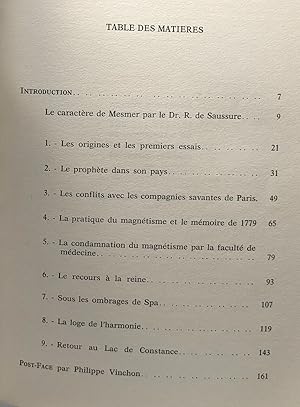 Imagen del vendedor de Mesmer et son secret - textes choisis et prsents par R. de Saussure a la venta por crealivres