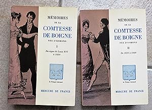 Mémoires de la Comtesse de Boigne, née d'Osmond. EN 2 TOMES : Du règne de Louis XVI à 1820 et De ...